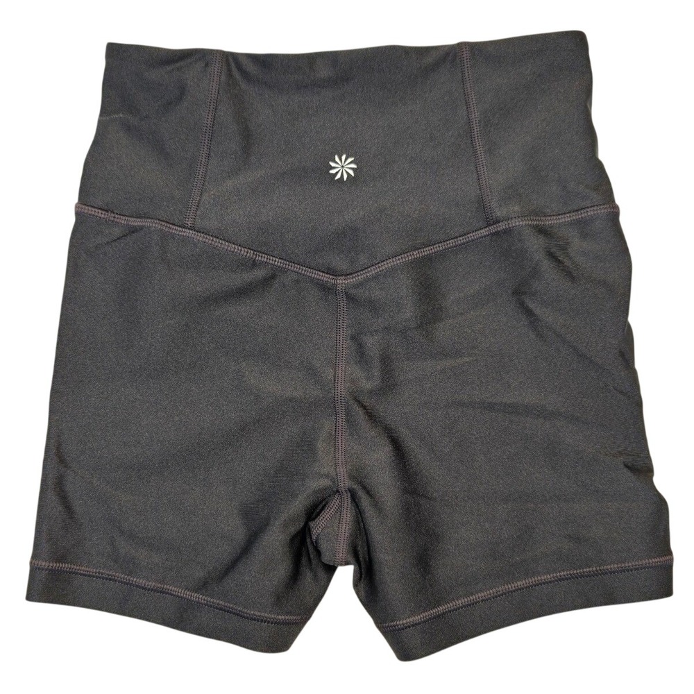 Athleta Elation Ultra High Rise 3" Short Womens XXS Black Gray Excellent 530635